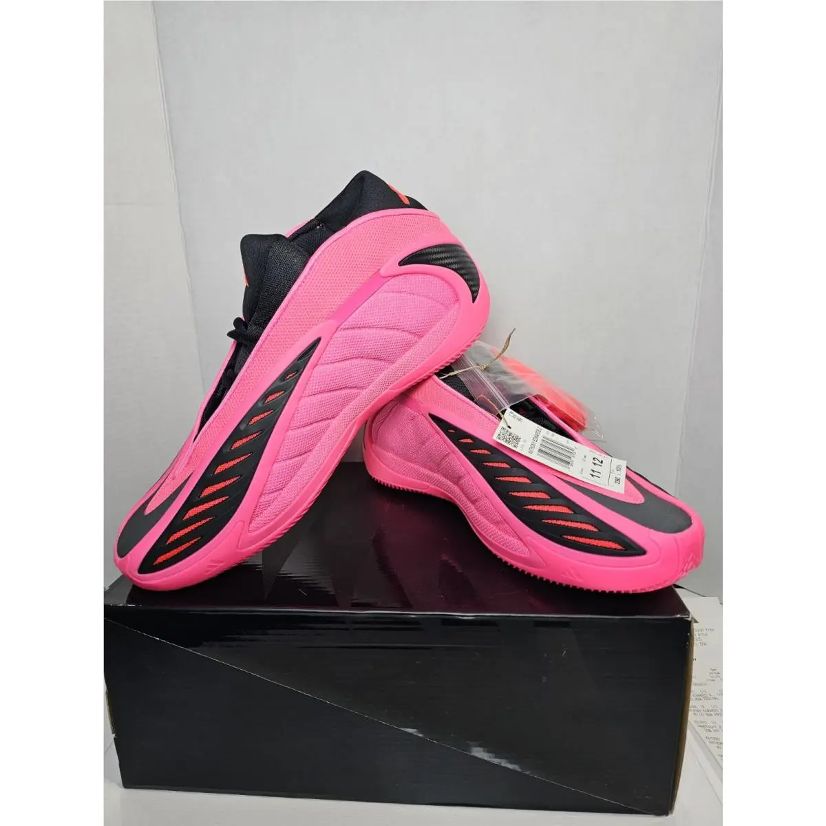AE 2 Anthony Edwards Lucid Pink Black KJ2363 Men`s Size 11 by Adidas