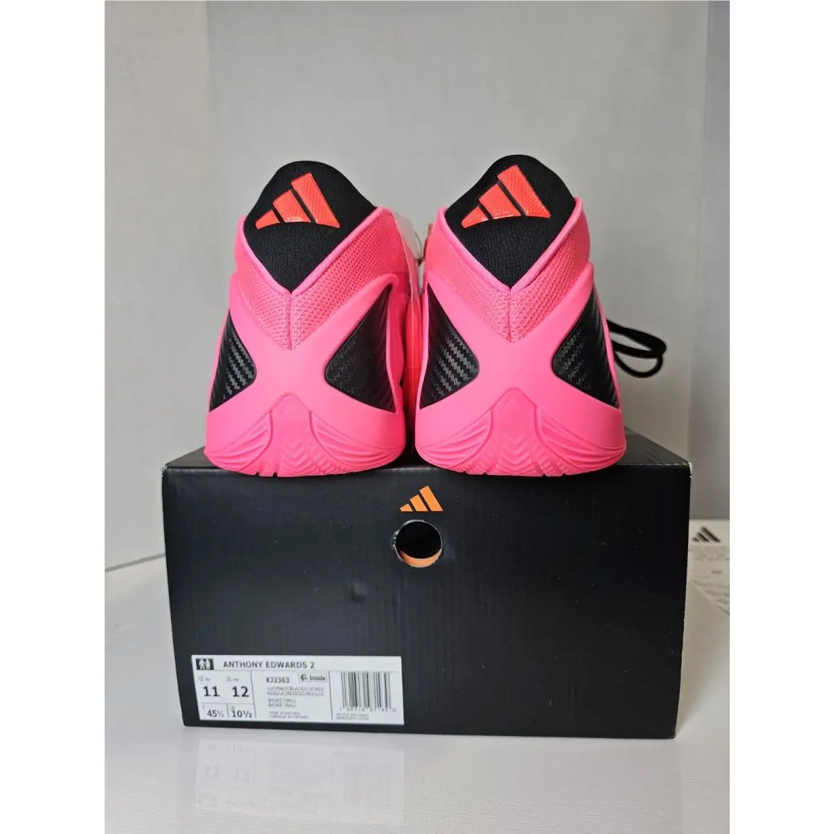 Adidas shoes - Anthony Edwards 2 / AE 2 - KJ2363 - pink/black (UPC: 198322068393) 0