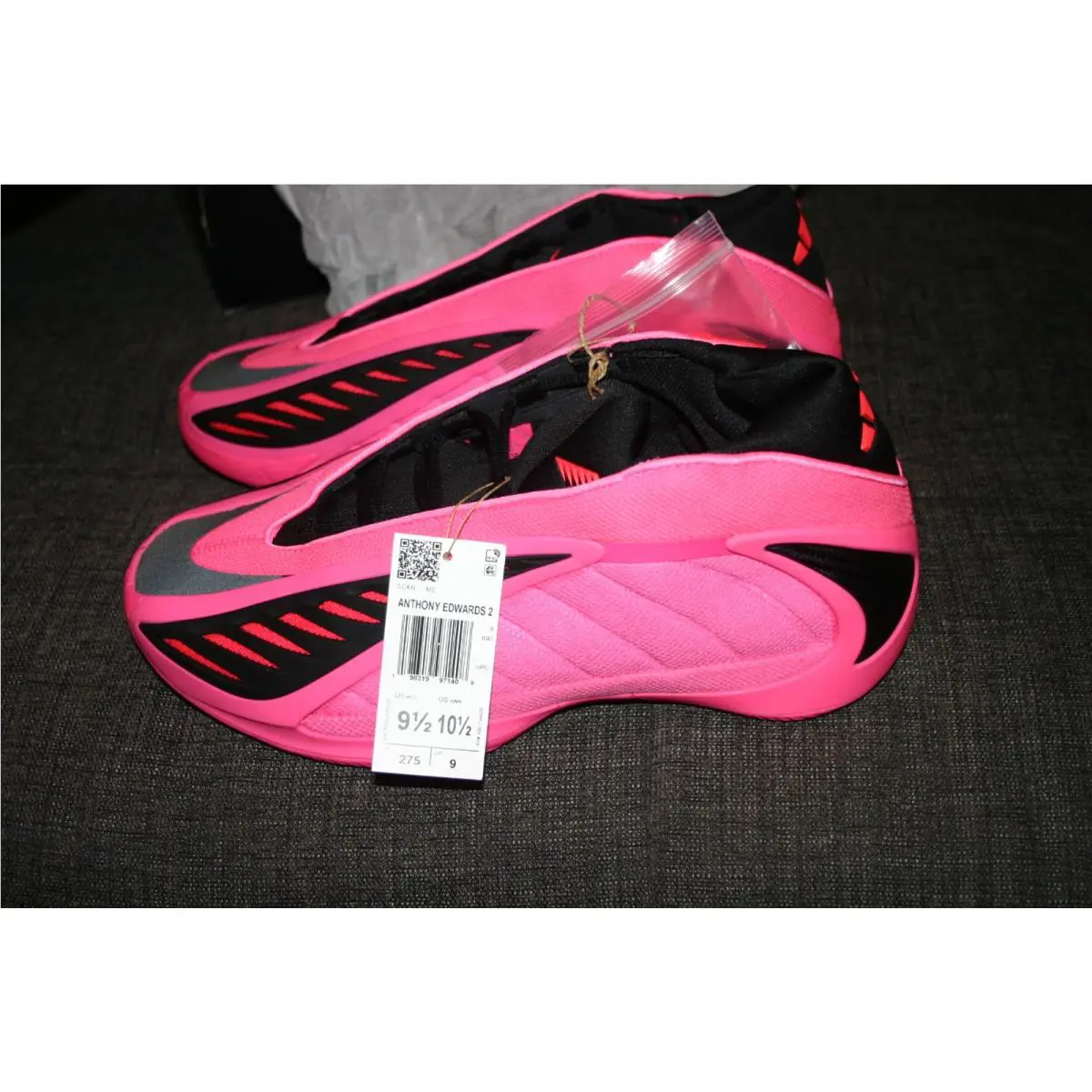 Adidas Anthony Edwards 2 AE2 Lucid Pink Sneakers Size 11.5 KJ2363