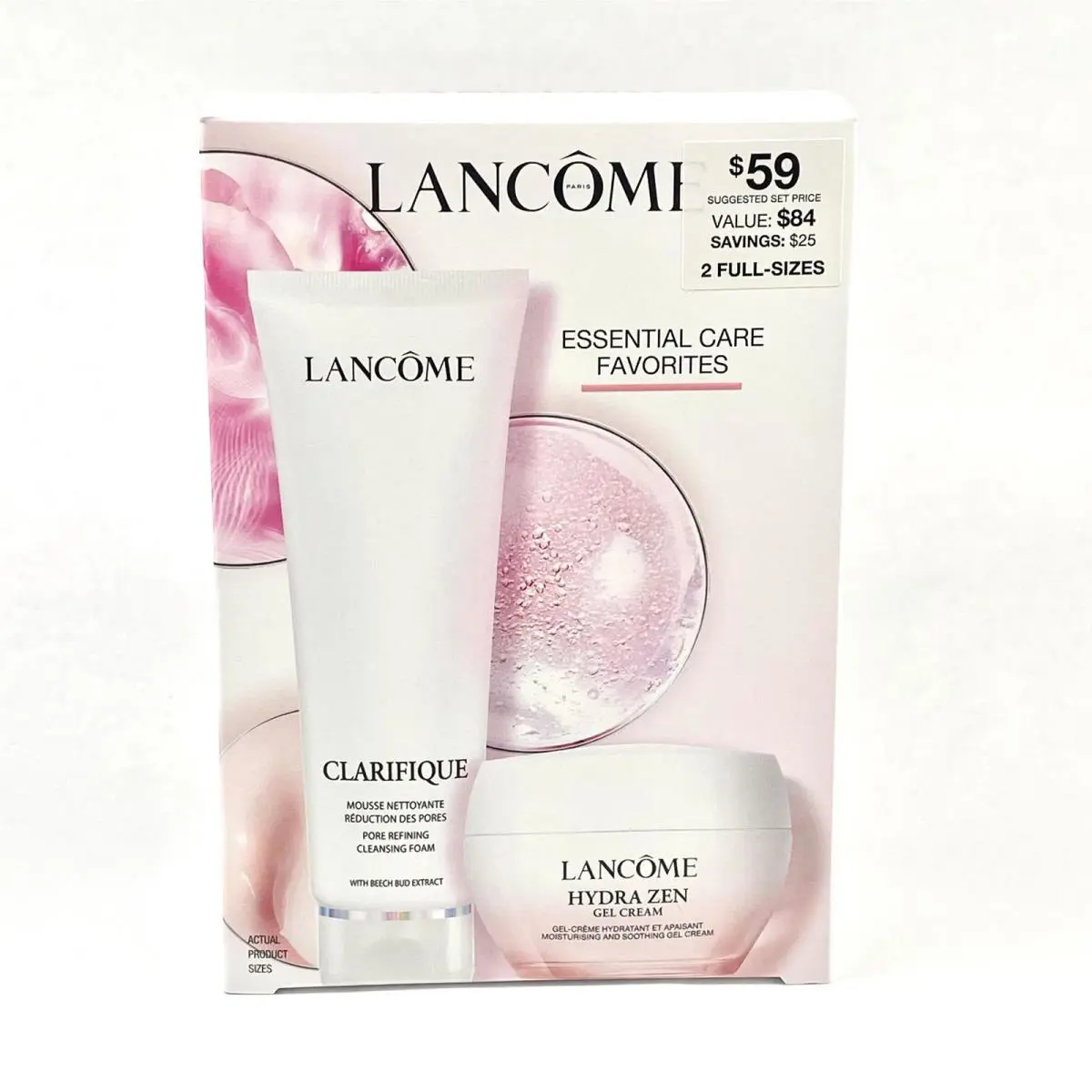 Lancome Clarifique Cleansing Foam Hydra Zen Gel Cream Moisturizer Set of 2