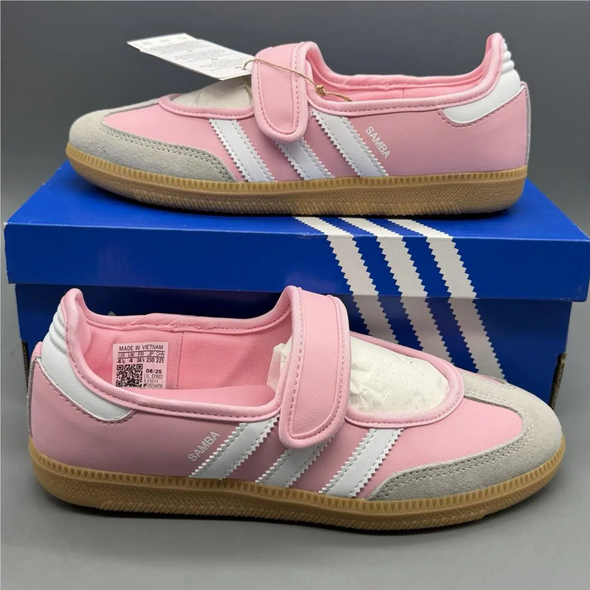 Adidas Originals Samba Mary Jane Kids 4.5 Women’s 5.5 Pink Casual Shoes Gum Sole