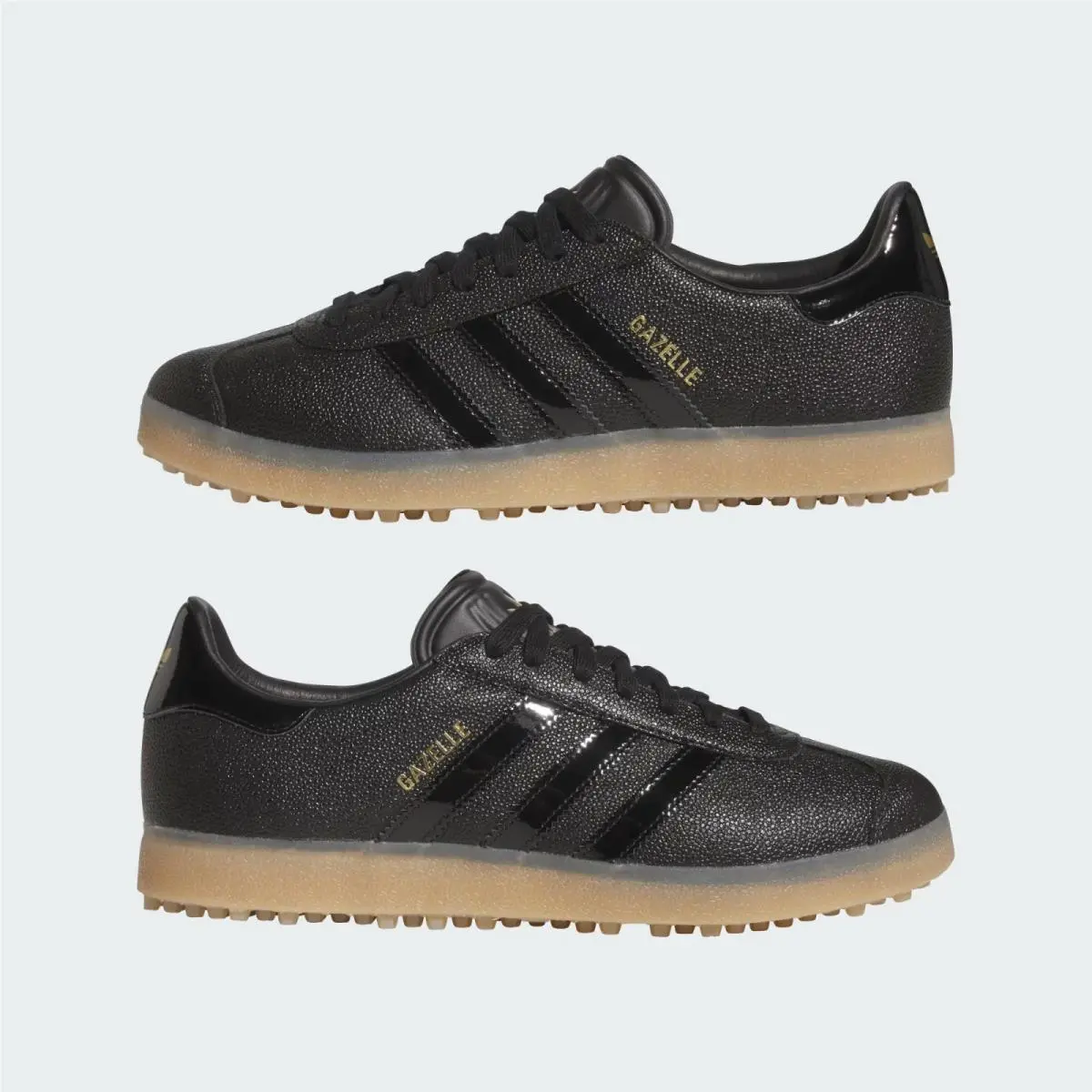 Men`s Adidas Gazelle Golf Lux Spikeless JI4157 Black Gum SZ 12