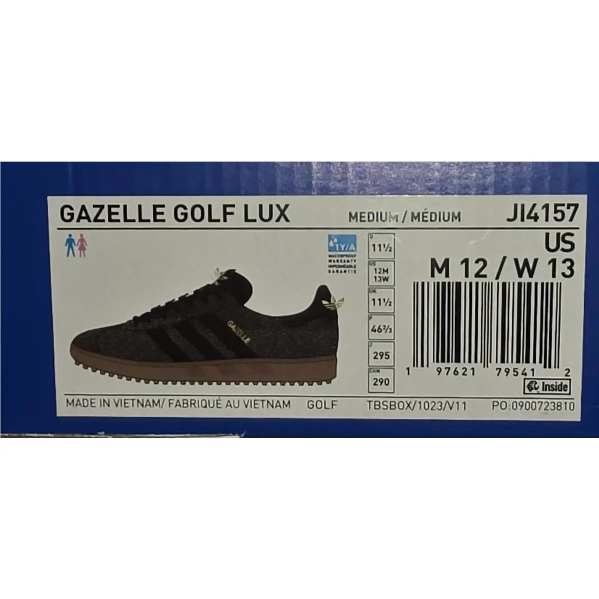 Adidas shoes - adidas Gazelle Golf Lux - Gazelle Golf Lux - JI4157 - Black (UPC: 197621795412) 8