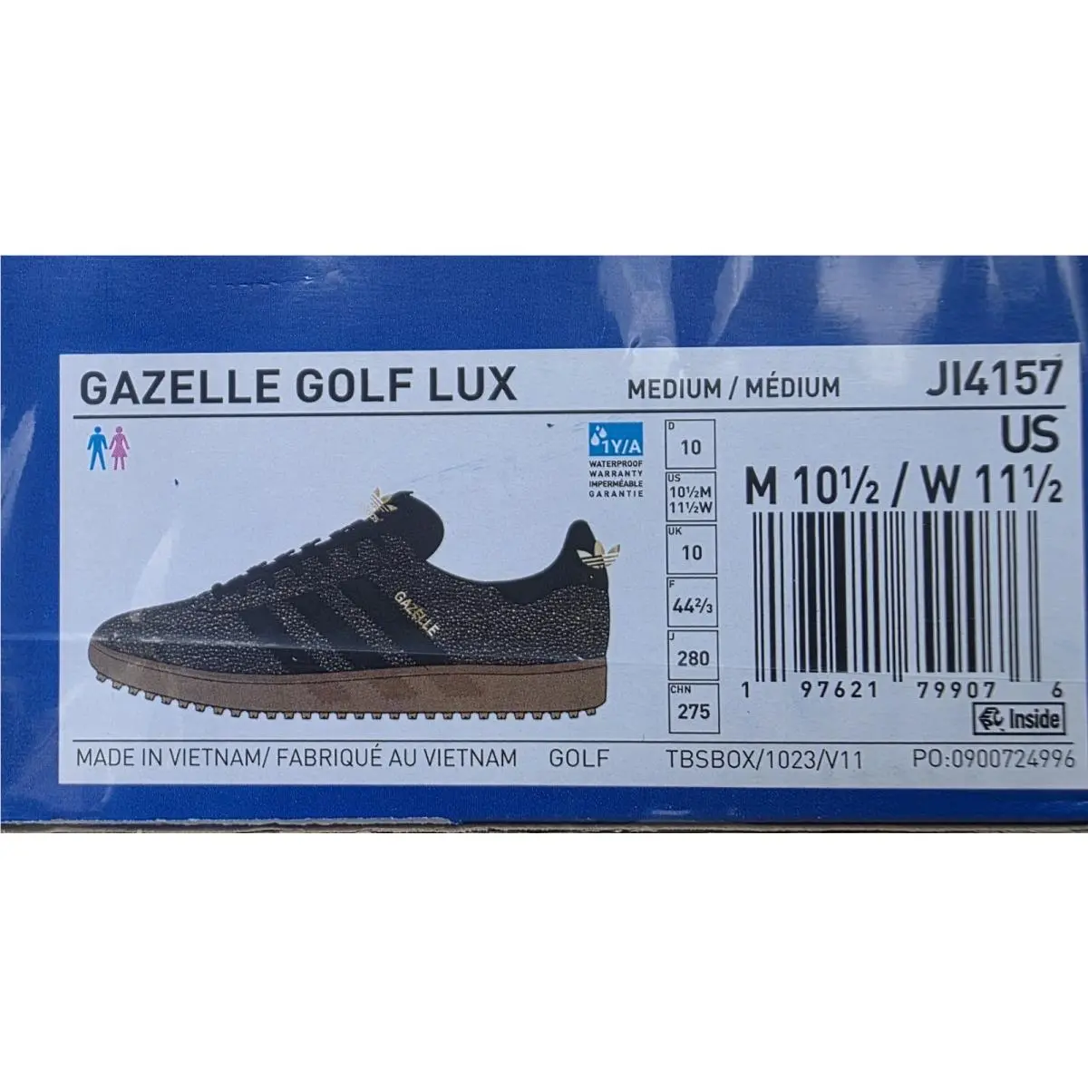 Adidas shoes - adidas Gazelle Golf Lux - Gazelle Golf Lux - JI4157 - Black (UPC: 197621799076) 8