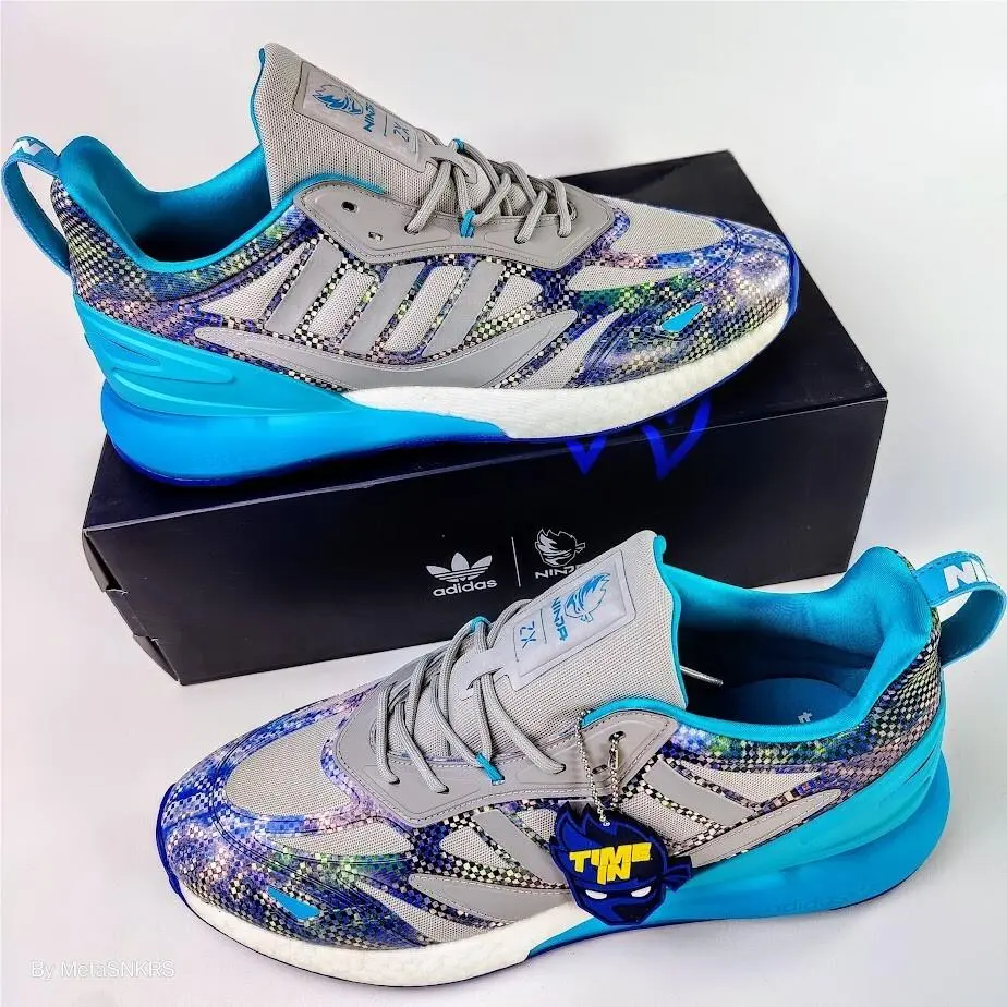 Adidas shoes - adidas ZX - GZ3744 - Grey Two/Signal Cyan-Glow Pink 9
