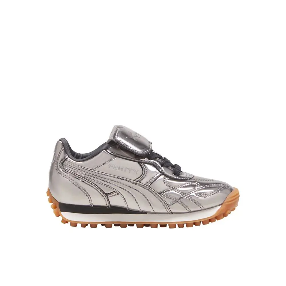 Puma Fenty X Avanti C Lace Up Youth Girls Silver Sneakers Casual Shoes 3989850 - Silver