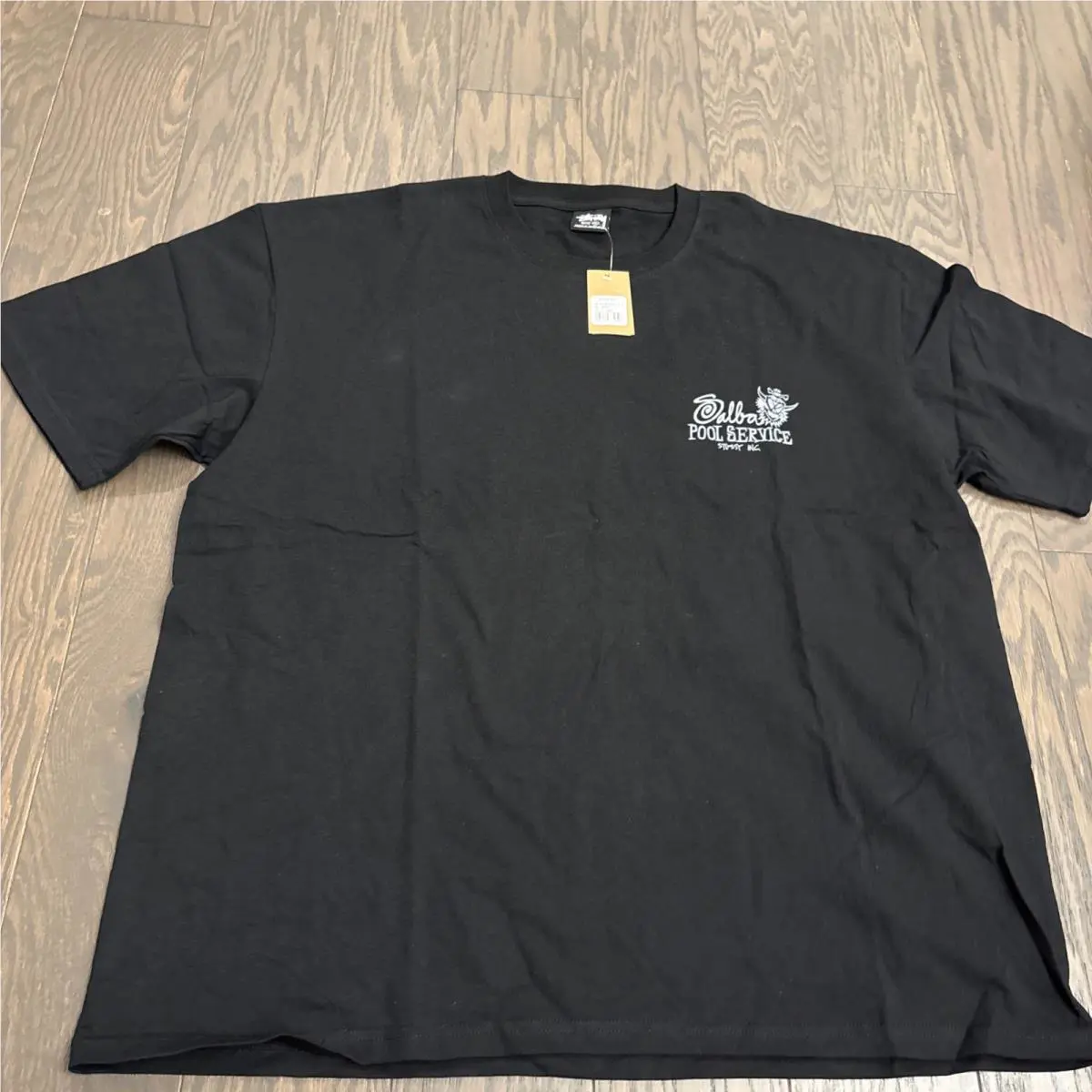 Stussy Shirt Salbas Pool Service Tee Tshirt XL Black Double Sided Streetwear