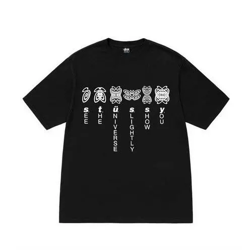 Stüssy Universe Pigment Dyed Tee Black Size S by Stussy