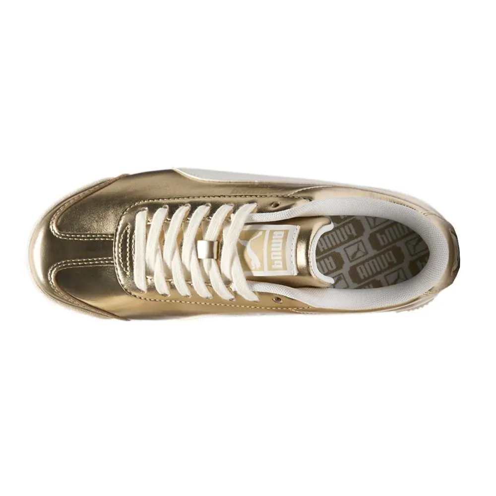 Puma shoes - PUMA Roma Chrome Metallic Lace Up - 39927801 - Gold 2