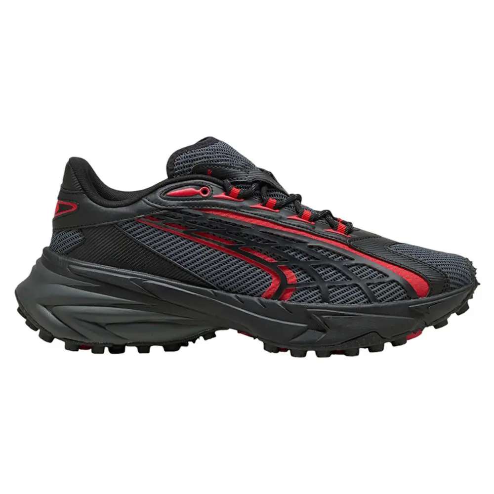 Puma Spirex Ultra Mentality Lace Up Mens Black Sneakers Casual Shoes 39770301 - Black