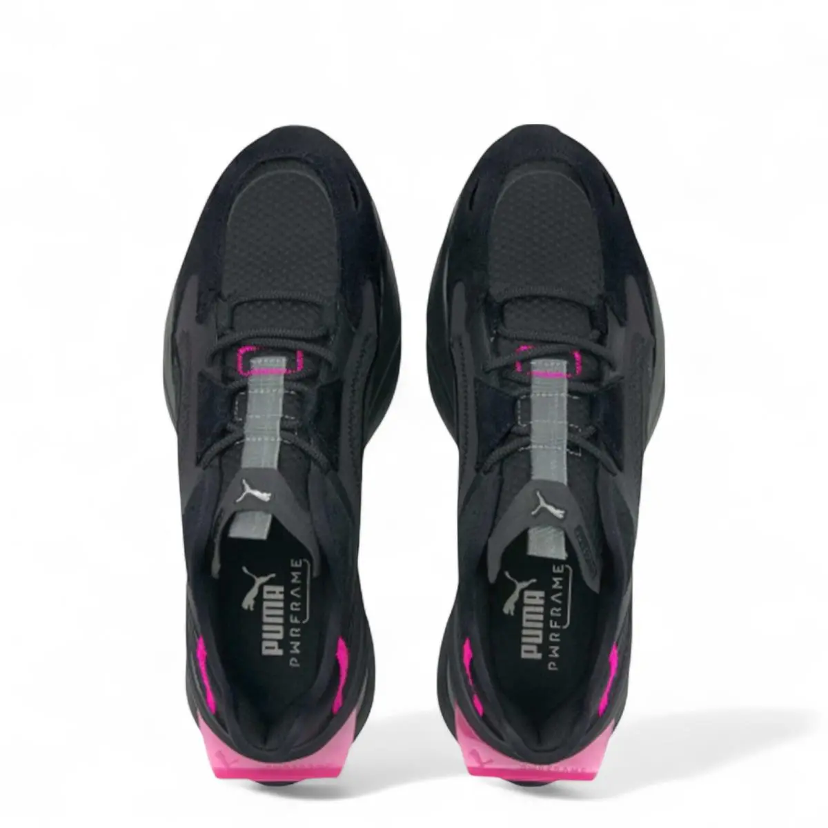 Puma shoes - Puma Powerframe OP-1 - Powerframe - 381599 02 - Black/Aged Silver/Pink 5