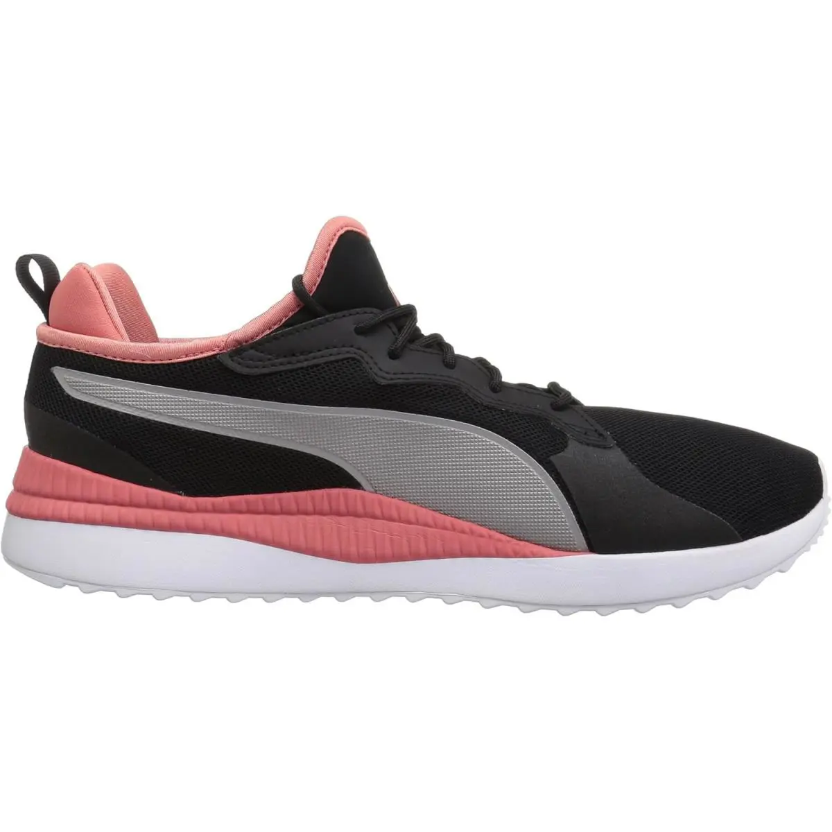 Puma Pacer Next Mens Sport Athletic Shoes Casual Black Coral Sneakers - Black/Coral