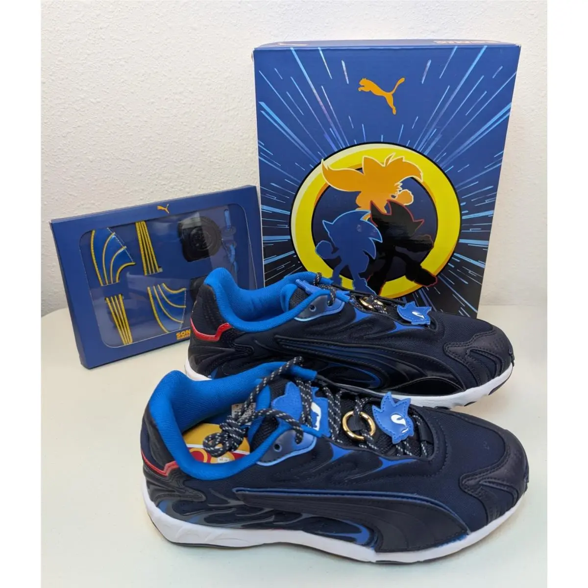 Size 8_Sonic The Hedgehog Puma Inhale Men`s Shoes Rare Limited Edition 404366-01