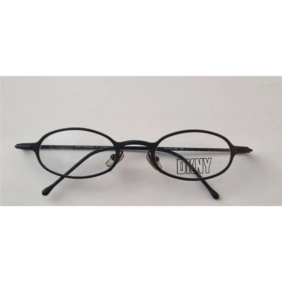 Vtg Dkny Black Clear Oval Retro Glasses ky 545 252 130