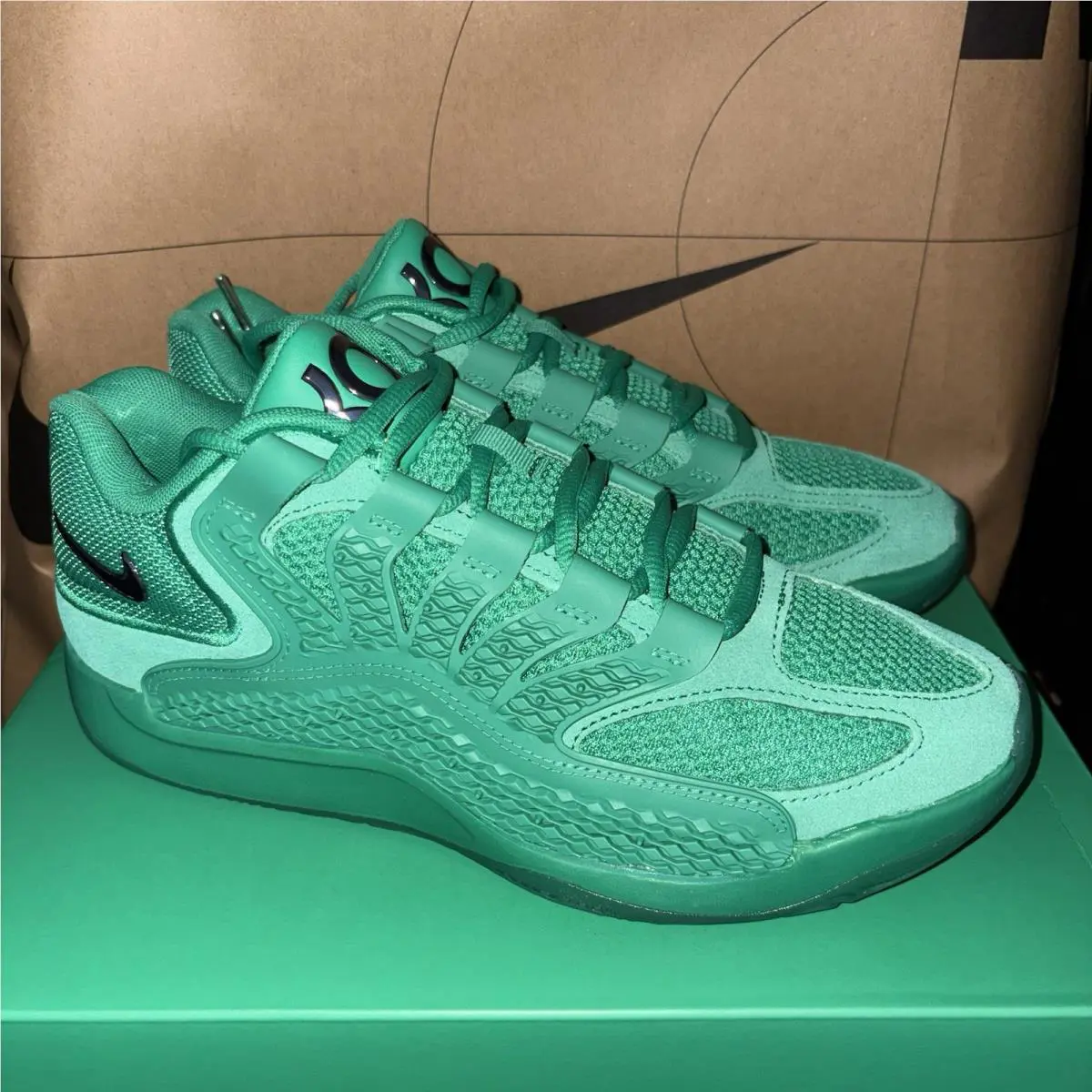 Nike KD 18 “warning Label” All-star Stadium Green Nby IU3108-300 Size 8