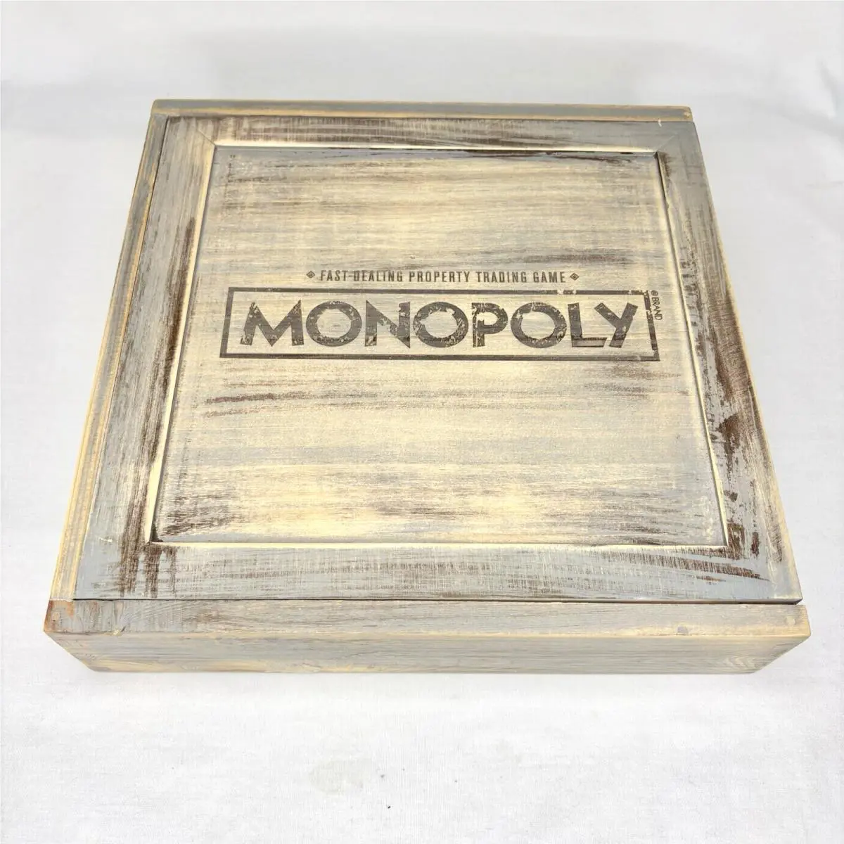Monopoly Board Game Hasbro Limited Edition Rare Rustic Wooden Box