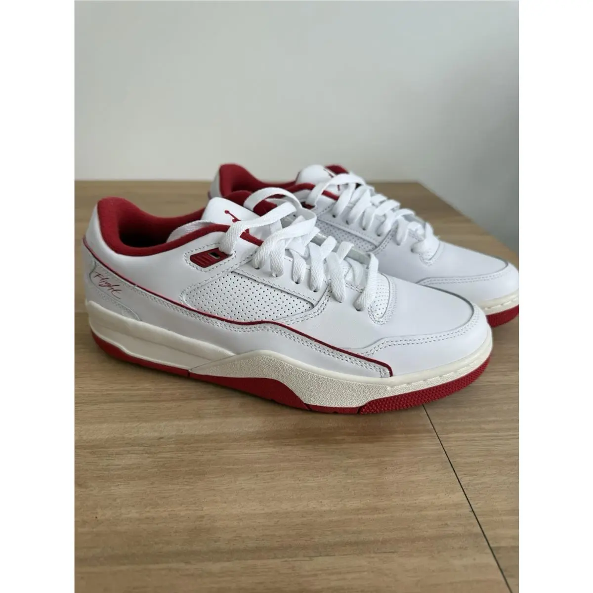 Jordan Flight Court White Red Basketball Shoes Men`s Size 10 HF3255-106 by Nike
