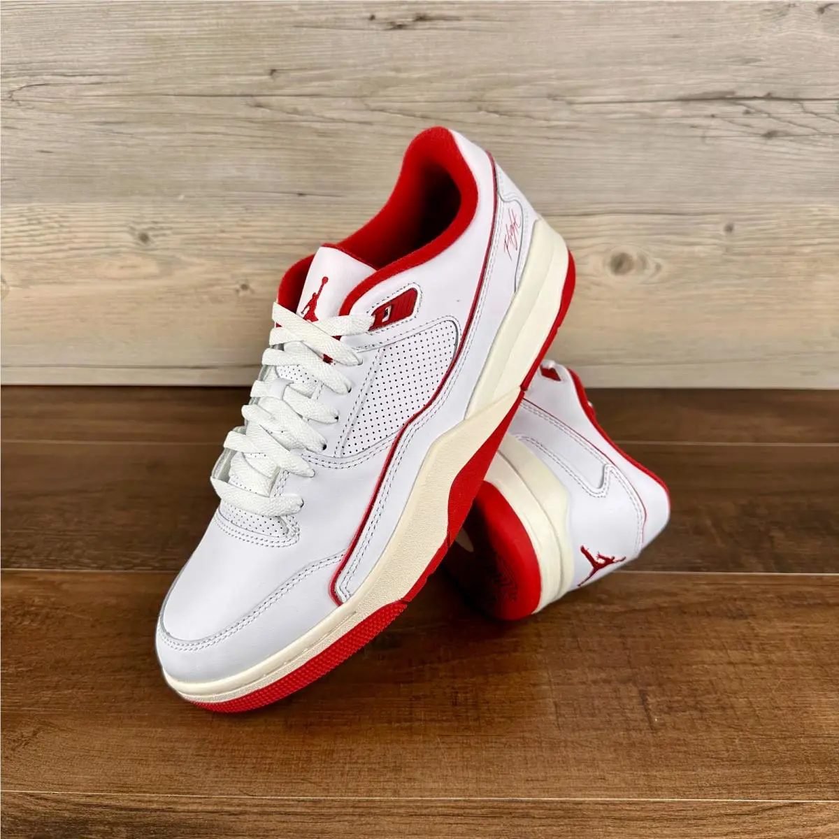 Nike Air Jordan Flight Court Mens Size 12 White Sail Varsity Red HF3255 106