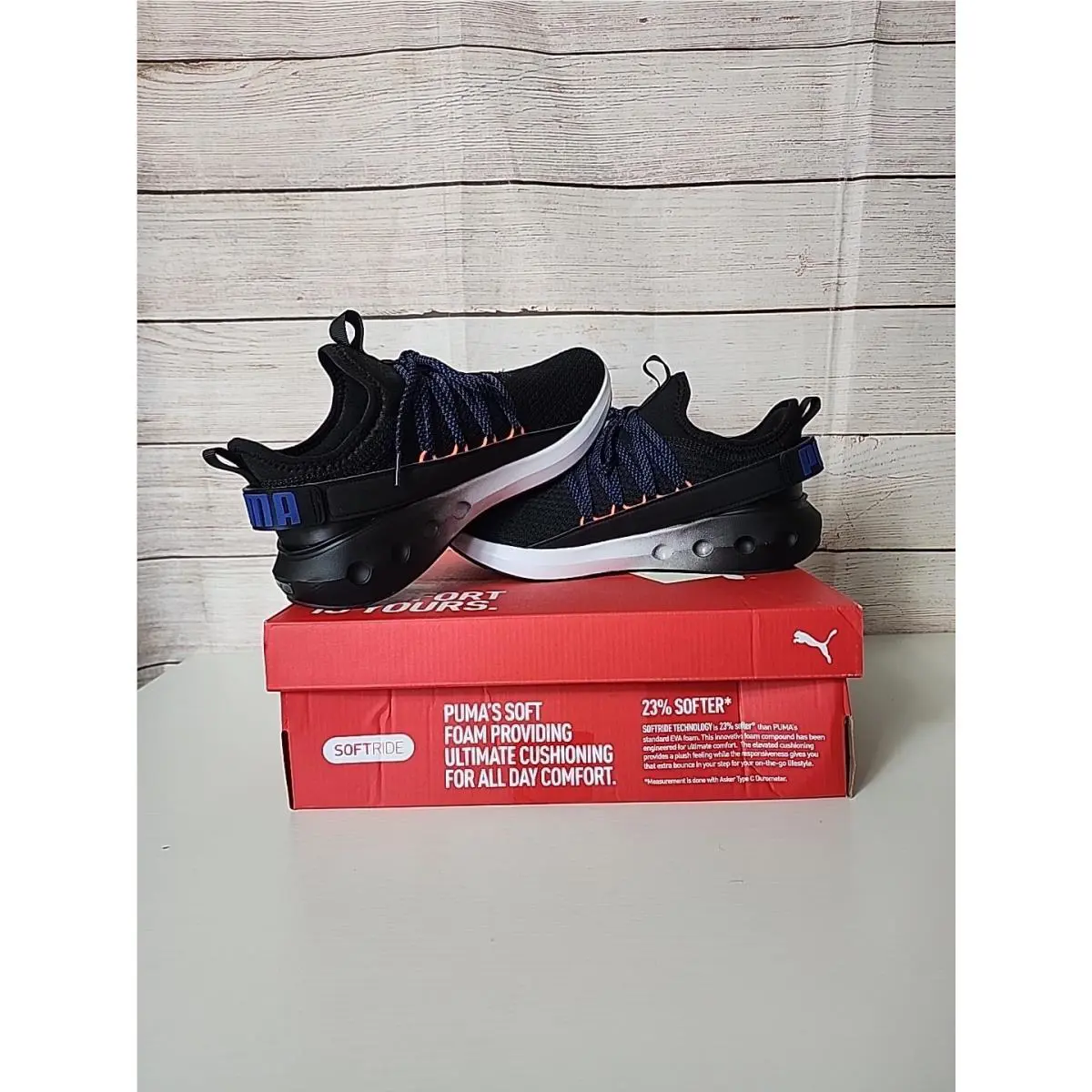 Puma shoes - PUMA Softride Carson Fresh Knit Fade Lace Up - 31300301 - Black (UPC: 198555008791) 0