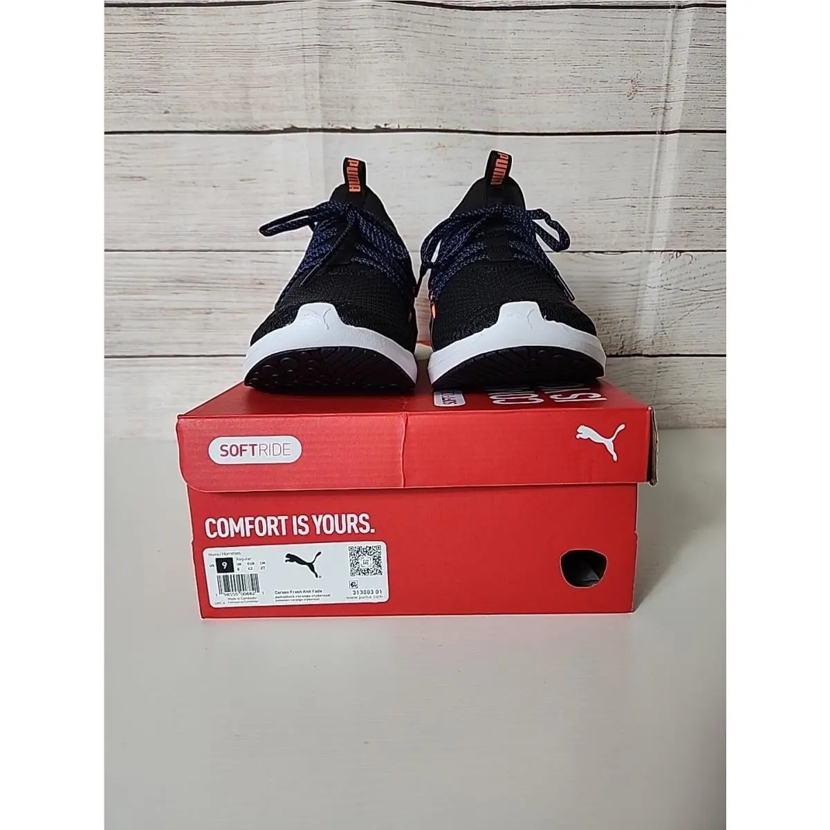 Puma shoes - PUMA Softride Carson Fresh Knit Fade Lace Up - 31300301 - Black (UPC: 198555008791) 1
