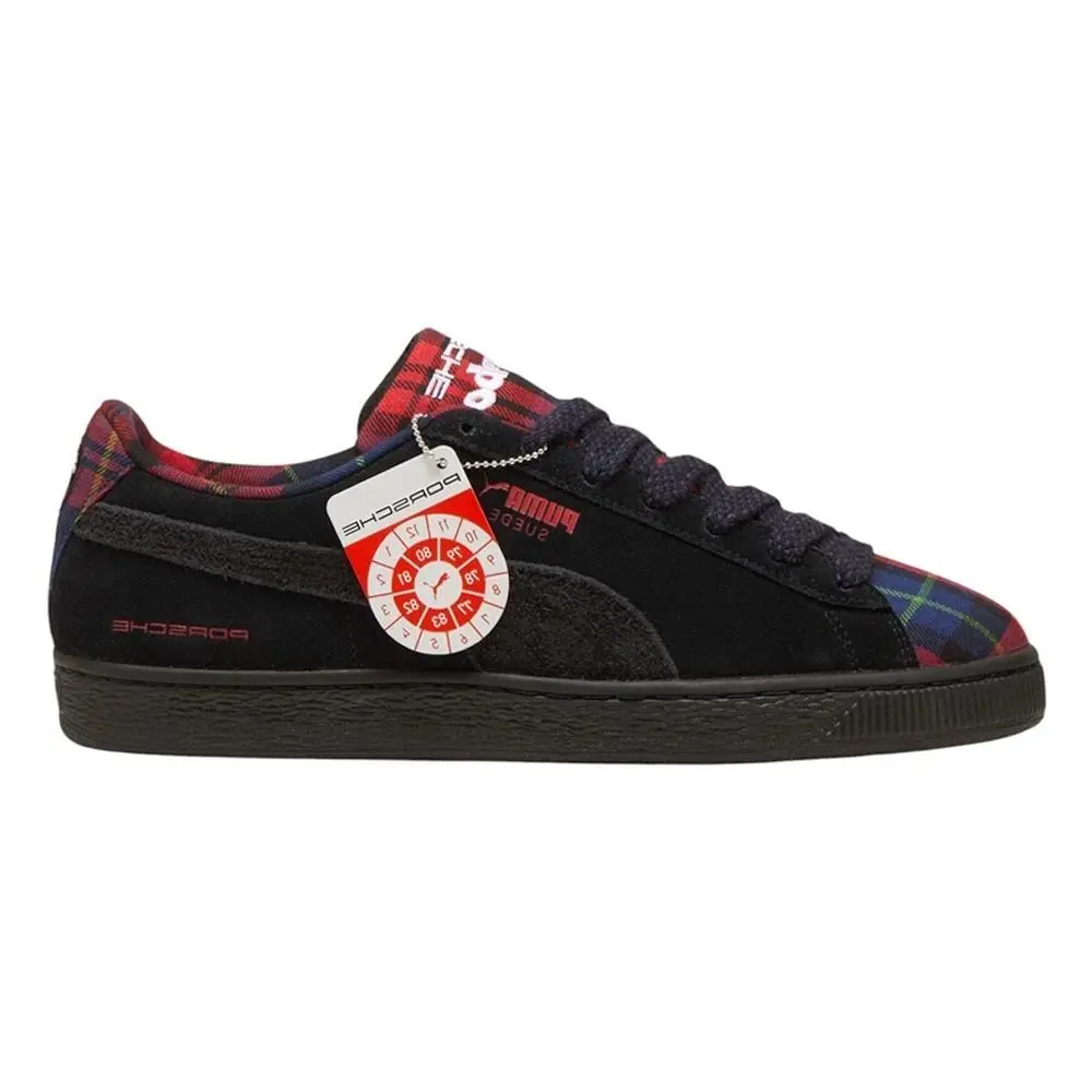 Puma x Porsche Legacy Suede Classic Tartan Sneakers Black Men`s Size 5 308417-02
