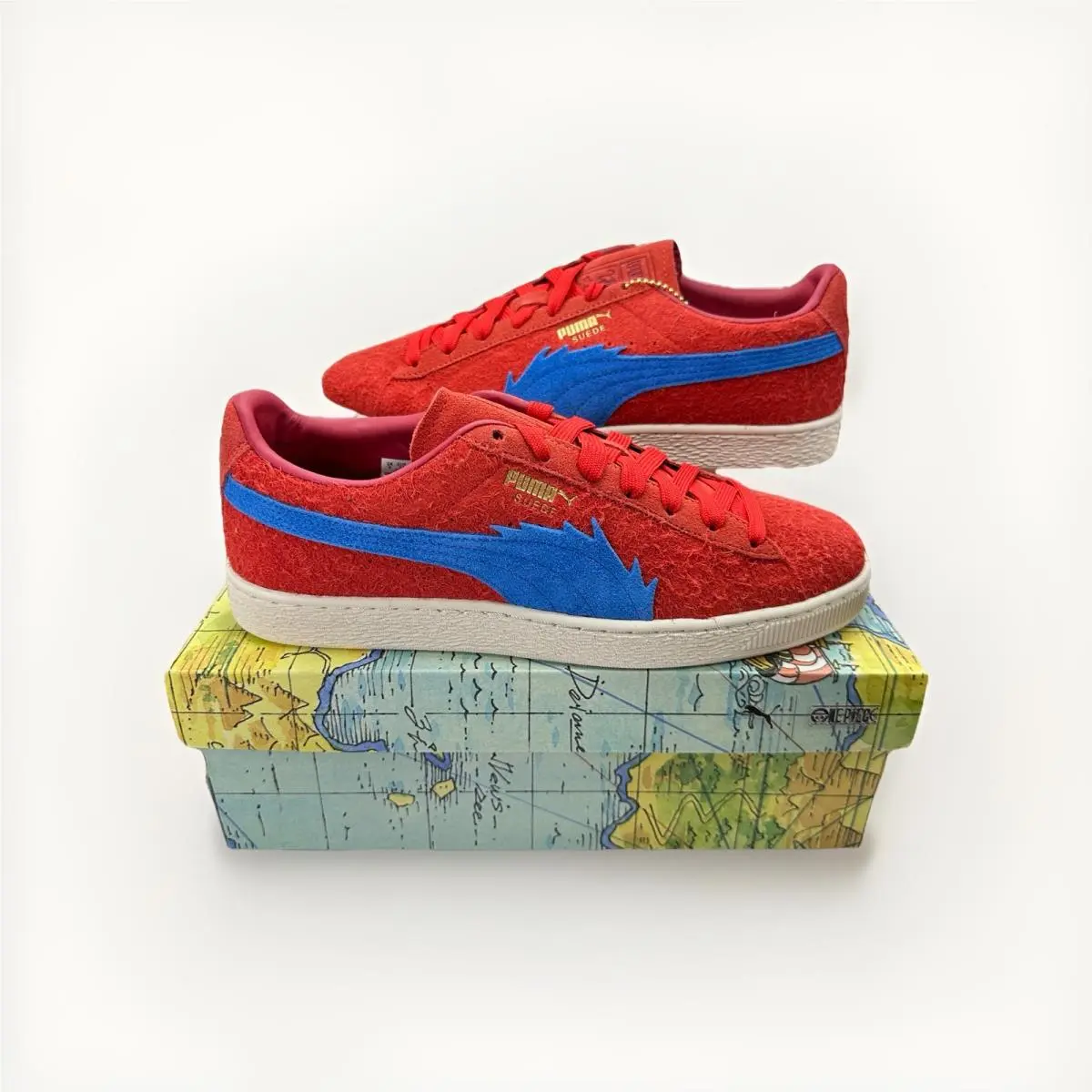 Puma Suede One Piece Buggy OX Men’s Sneakers Red/ultra Blue 396520 01 Size 8