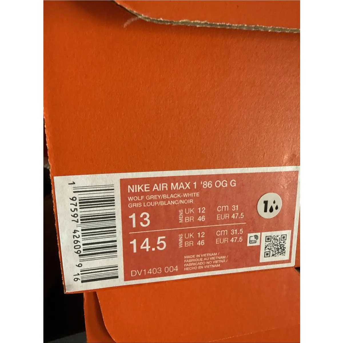 Nike shoes - Nike Air Max 1 - Air Max - DV1403-004 - Wolf Grey/Black-White-Bright Cactus 6