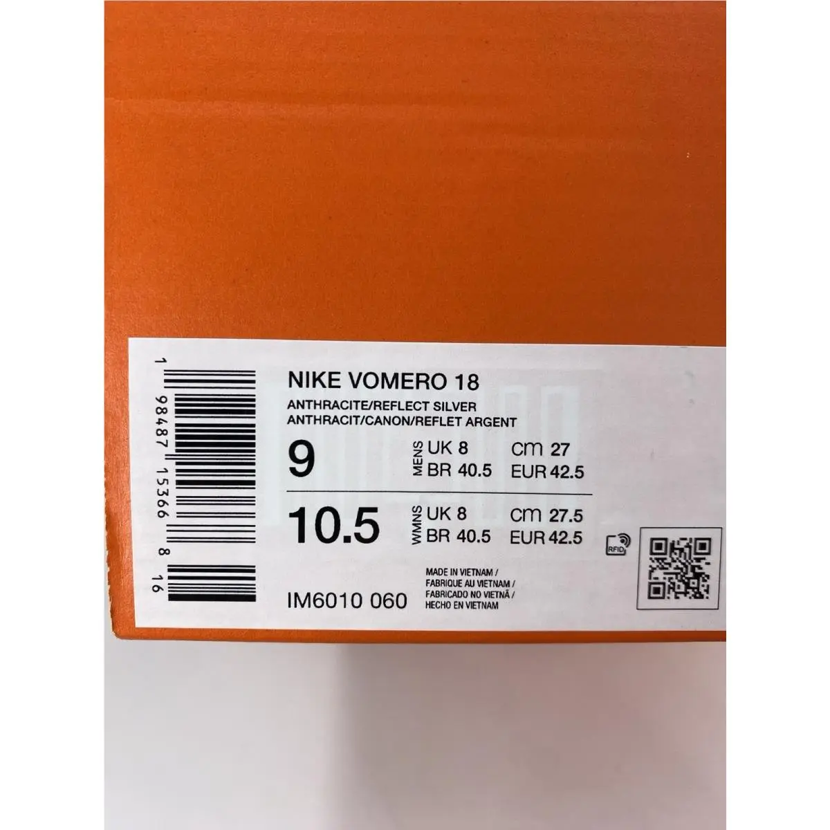 Nike shoes - Nike Vomero 18 - Vomero - IM6010 060 - Anthracite/Reflect Silver (UPC: 198487153668) 8