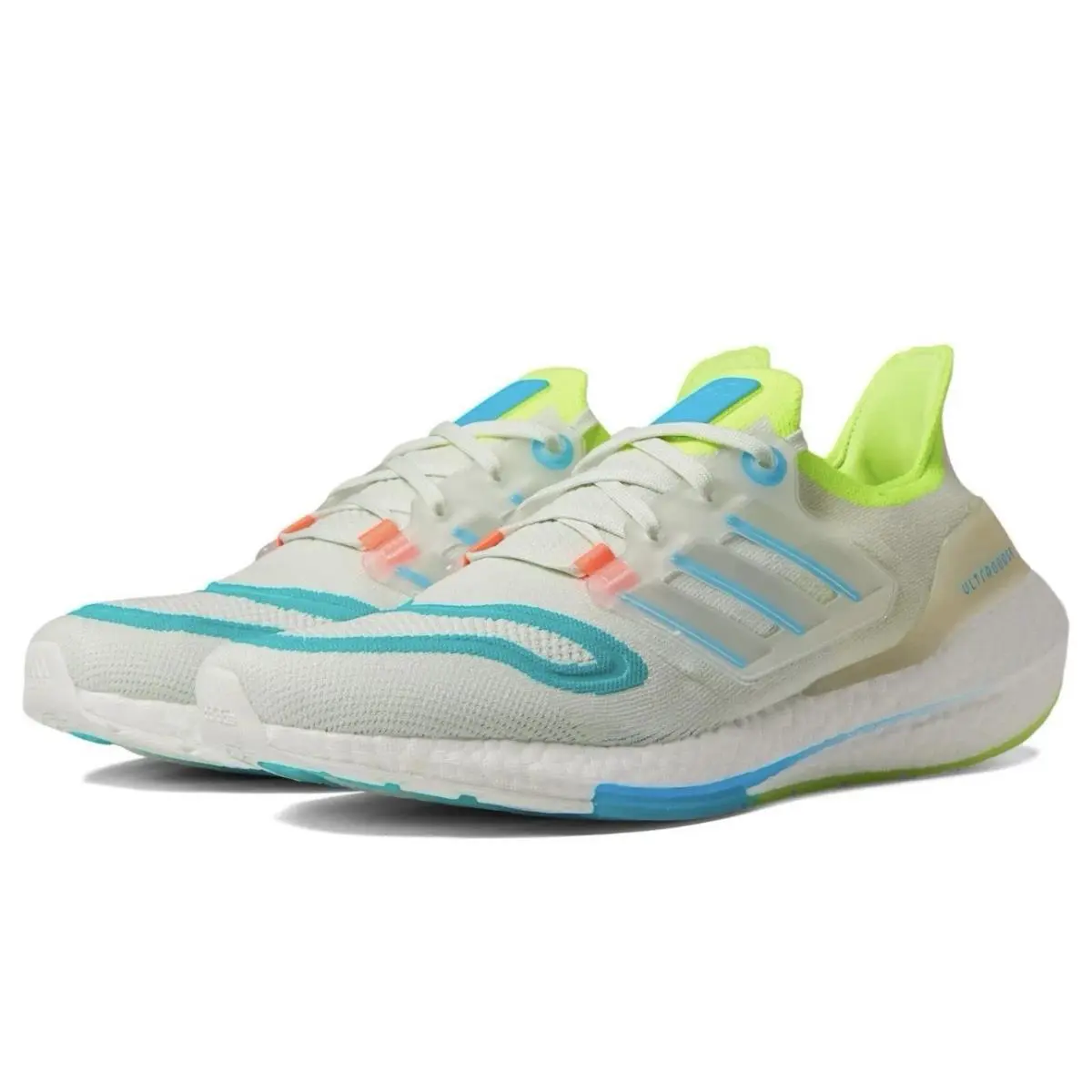 Adidas Ultraboost 22 Men`s Running Shoes GY8674 `white Sky Rush Mint` Size 10
