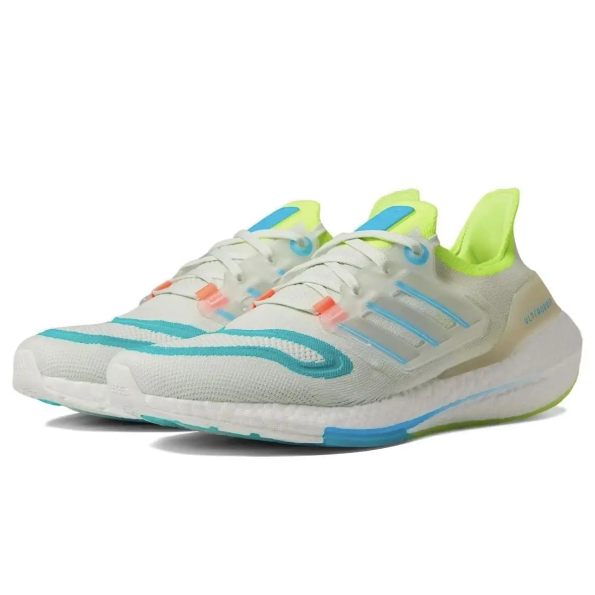 Adidas Ultraboost 22 Men`s Running Shoes GY8674 `white Sky Rush Mint` Size 10