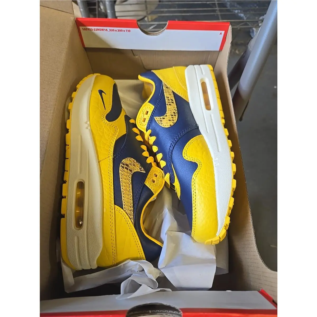 Nike shoes - Nike Air Max 1 - Air Max - FJ5479-410 - Midnight Navy/Varsity Maize-Natural 4