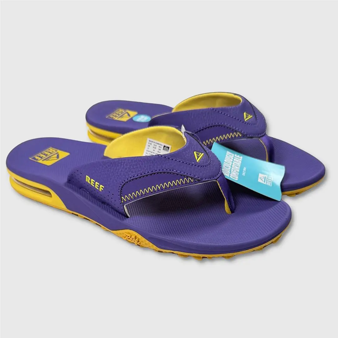 Reef Fanning Pregame / Tailgate Sandals - Mens 11 Purple / Gold 48771-FL5