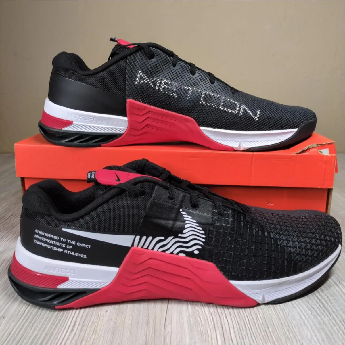 Nike Metcon 8 TB Training Shoes Black/red Mens Size 18 DV4382-015