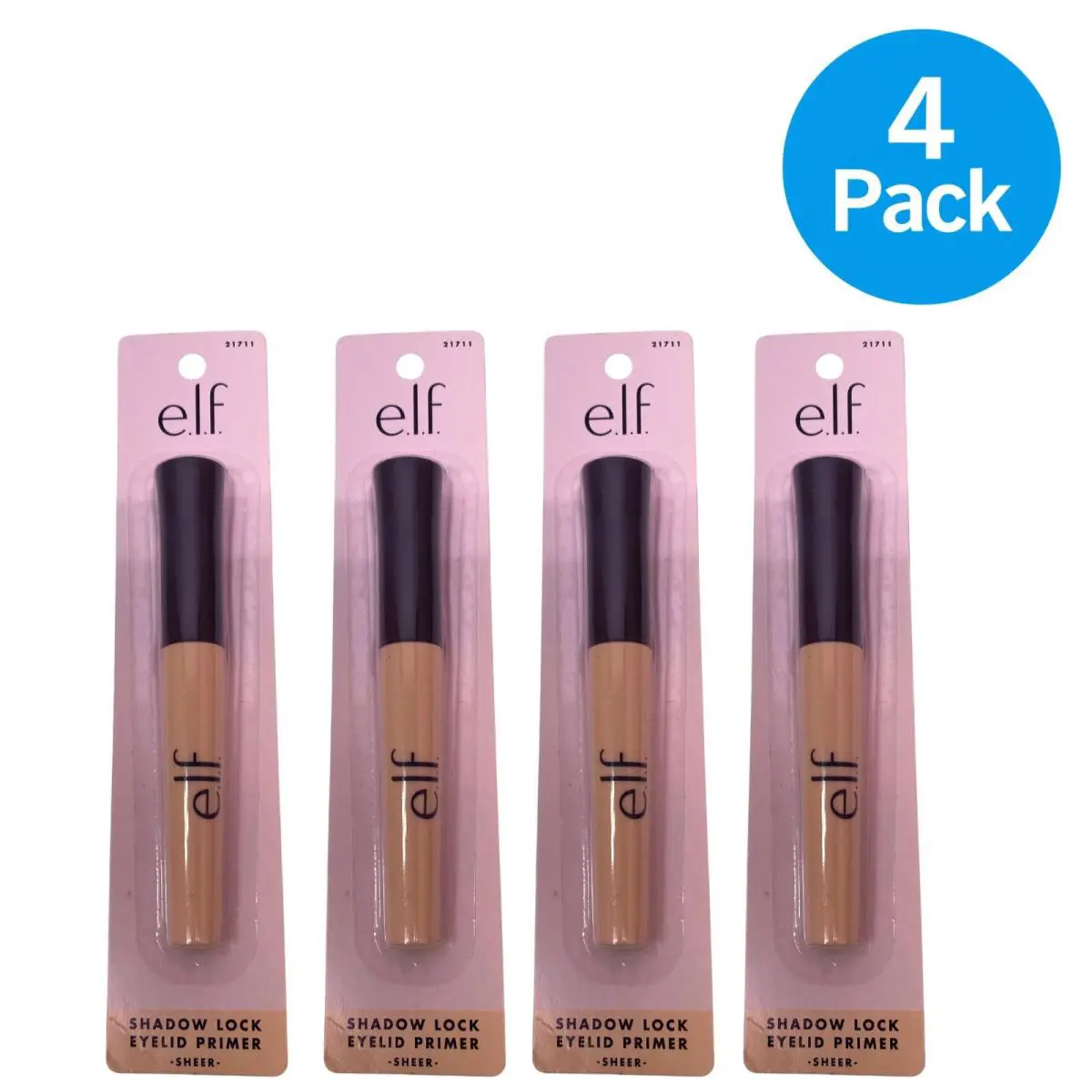 E.l.f. Shadow Lock Eyelid Primer Sheer 4-Pack Eye Primer Lot Cruelty-free