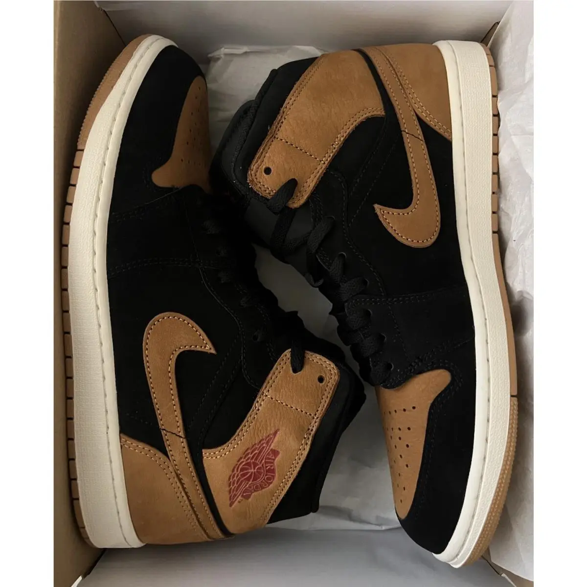 Nike shoes - Nike Air Jordan 1 - Air - HV4091 002 - Black/Flax/Varsity Red 13