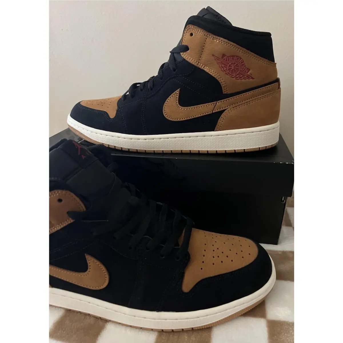 Nike shoes - Nike Air Jordan 1 - Air - HV4091 002 - Black/Flax/Varsity Red 2
