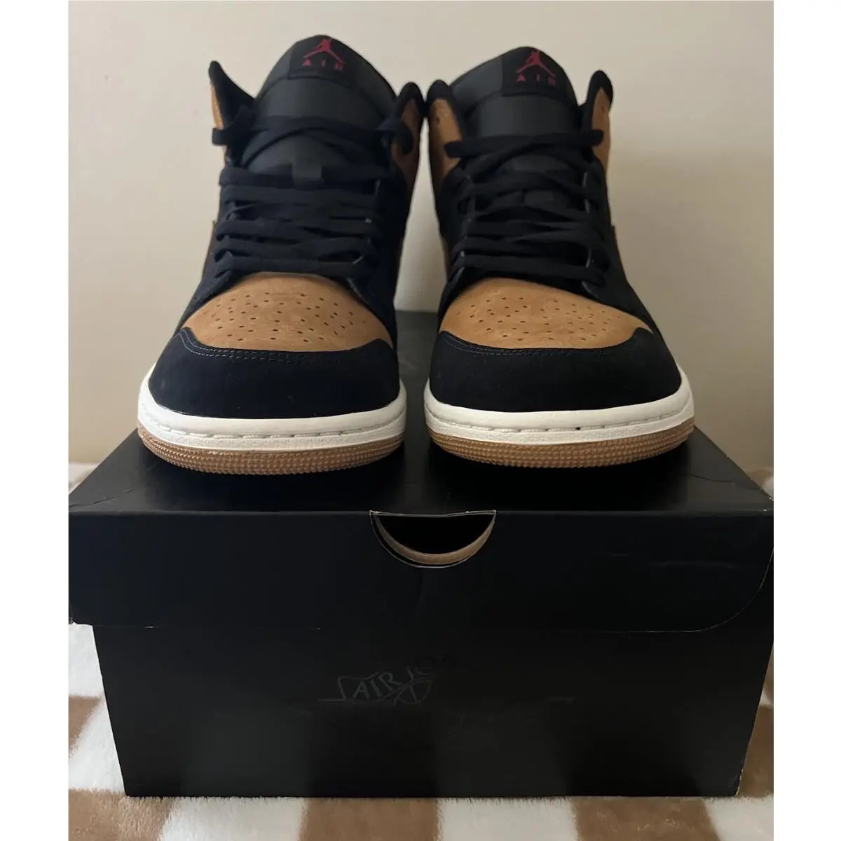 Nike shoes - Nike Air Jordan 1 - Air - HV4091 002 - Black/Flax/Varsity Red 6