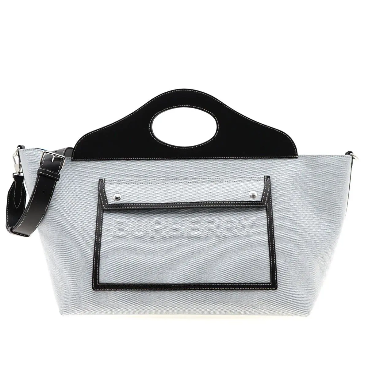 Burberry Cabas Large Pocket Tote Shoulder Bag