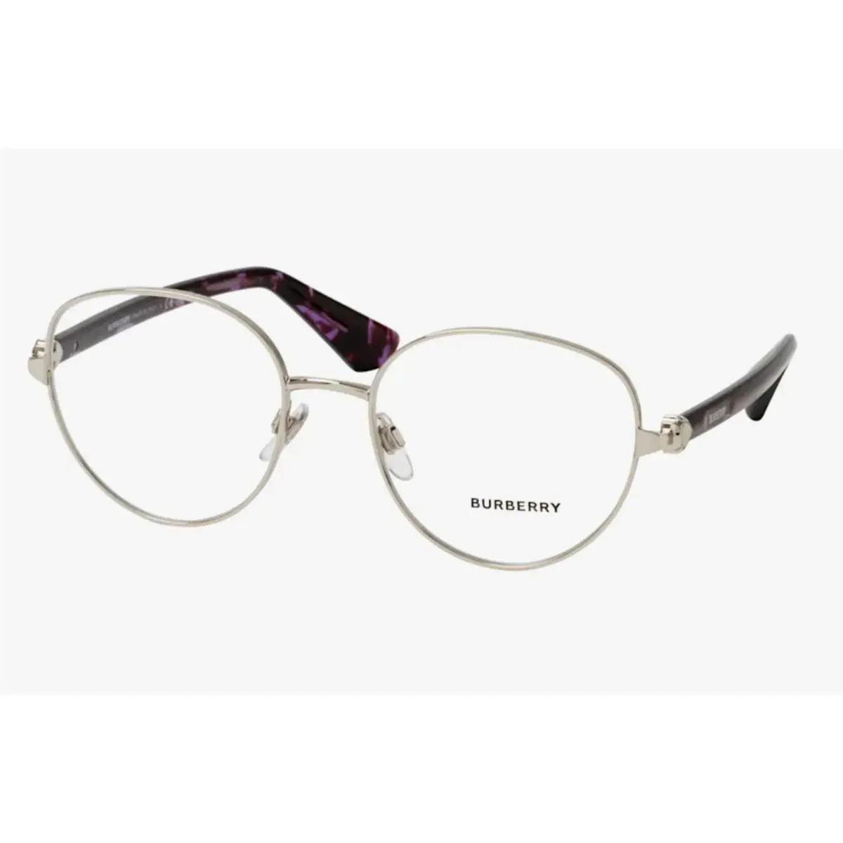 Burberry Eyeglasses B 1394 1005 55-19 140 Silver Blue Grey Tortoise Frames