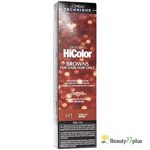 L`oreal Excellence Hicolor For Dark Hair 1.74oz 6 Packs H1 - Coolest Brown by L'Oréal
