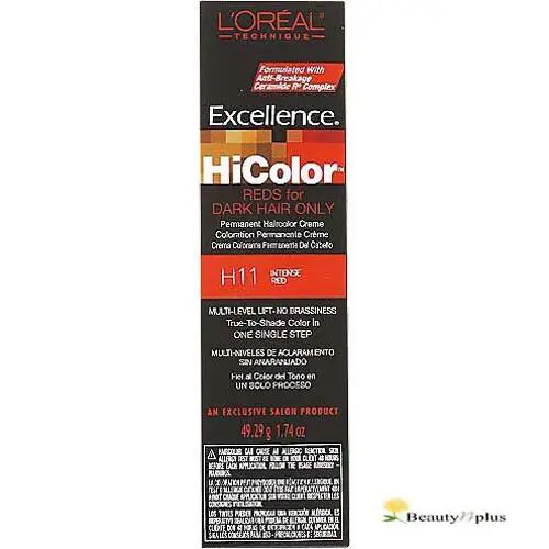 L`oreal Excellence Hicolor For Dark Hair 1.74oz 6 Packs H11 - Intense Red by L'Oréal