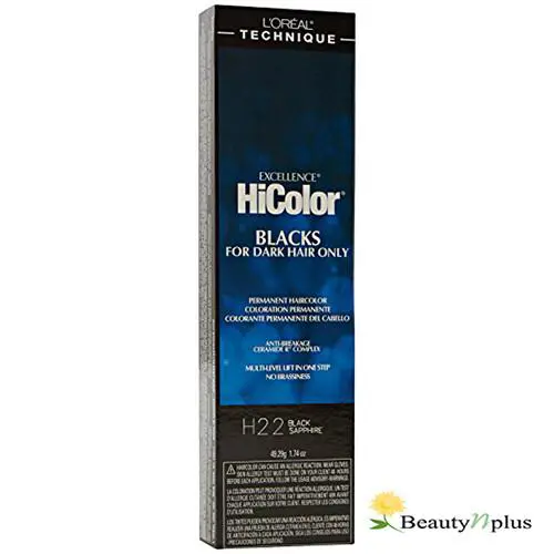 L`oreal Excellence Hicolor For Dark Hair 1.74oz 6 Packs H22 - Black Sappire by L'Oréal