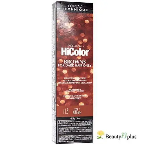 L`oreal Excellence Hicolor For Dark Hair 1.74oz 6 Packs H3 - Soft Brown by L'Oréal