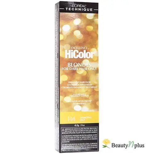 L`oreal Excellence Hicolor For Dark Hair 1.74oz 6 Packs H4 - Shimmering Gold by L'Oréal