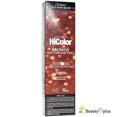 L`oreal Excellence Hicolor For Dark Hair 1.74oz 6 Packs H5 - Soft Auburn by L'Oréal