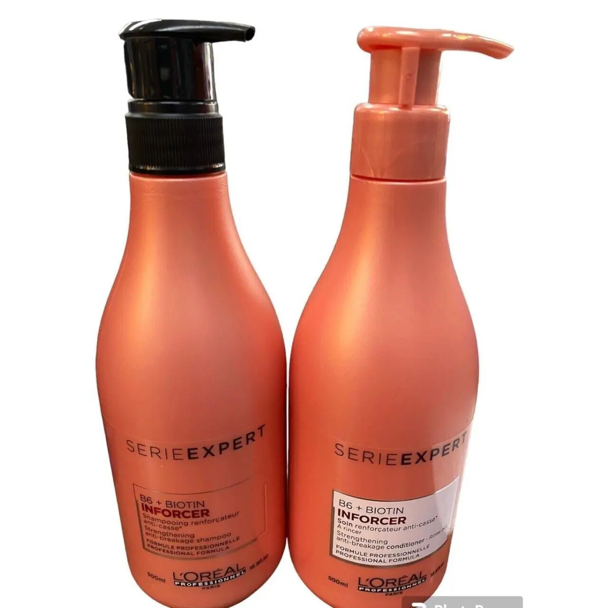 Loreal Serie Expert Inforcer B6 + Shampoo Conditioner 16.9 oz Duo