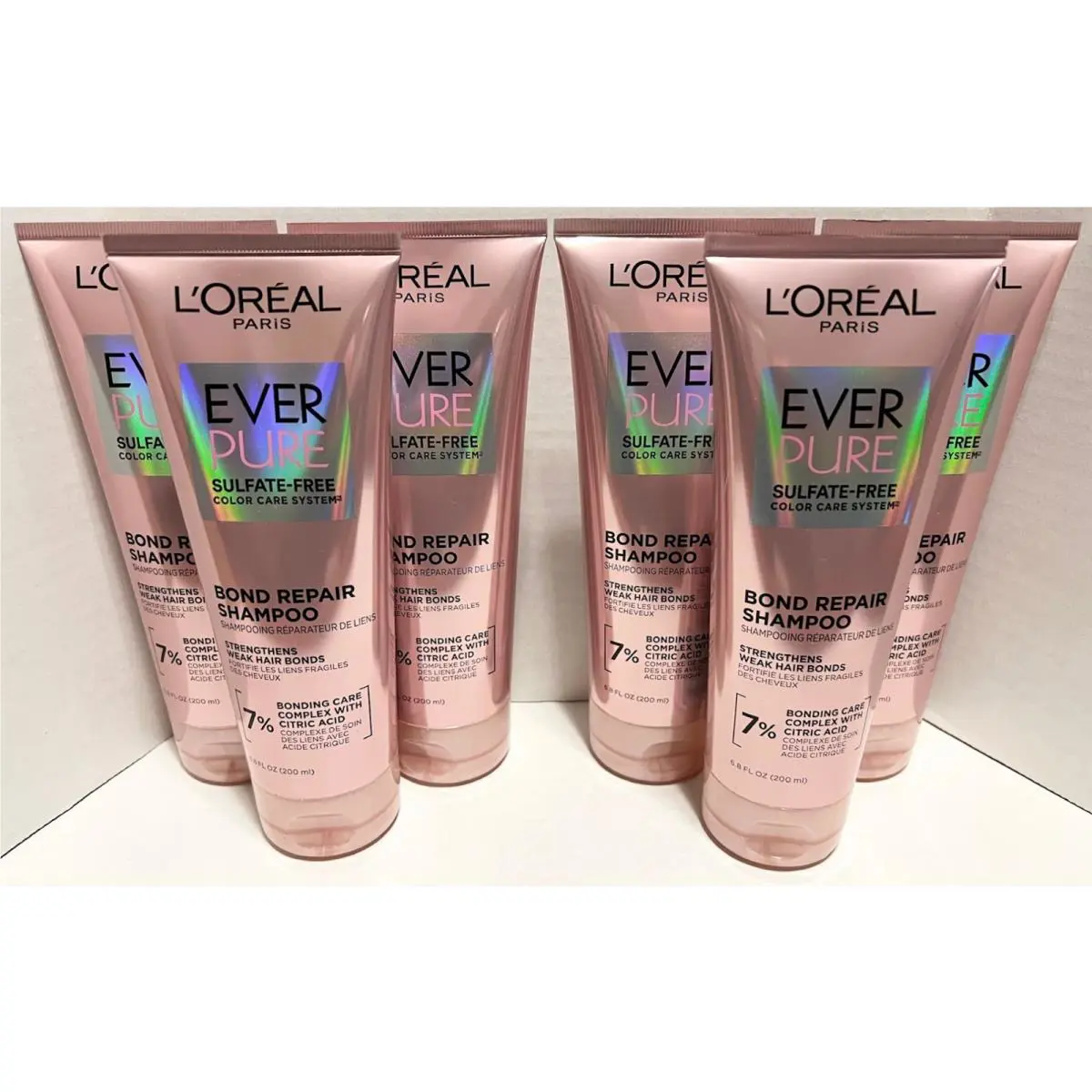 6-Pack L`oreal Everpure Sulfate-free Bond Repair Shampoo 6.8 Ounce