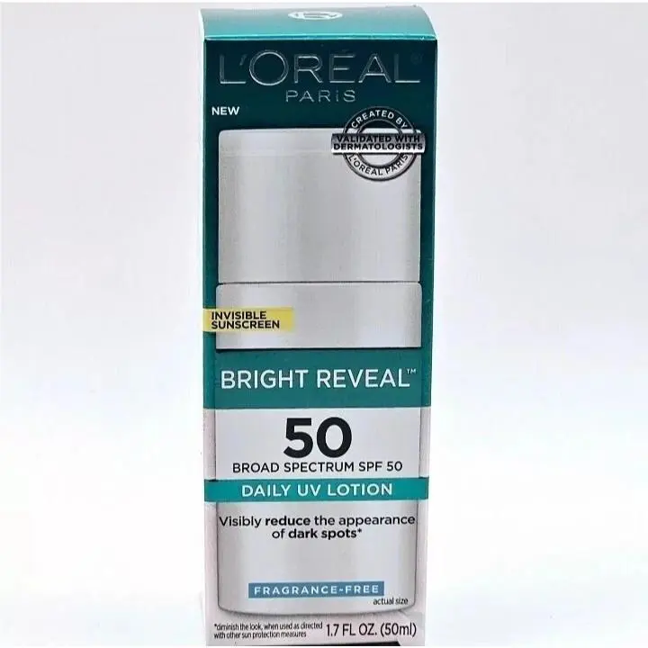 L`oreal Bright Reveal Daily UV Lotion Broad Spectrum Spf 50 Exp 05/25
