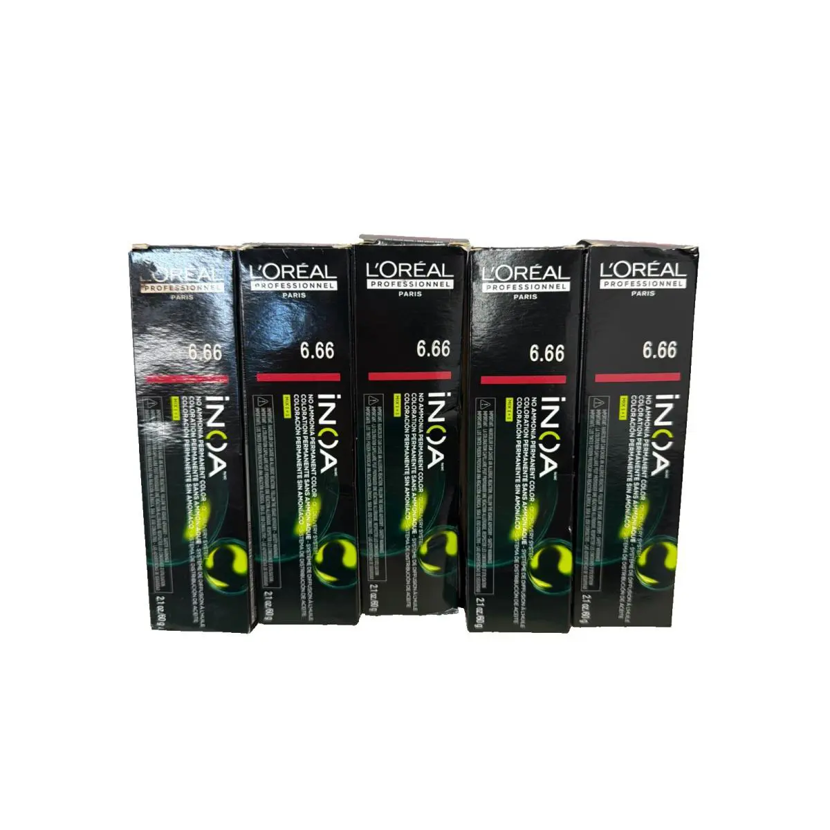 L`oréal 5X L’oreal Professional Paris Inoa Hair Color 6.66 Carmilane Permanent Dye 2.1oz