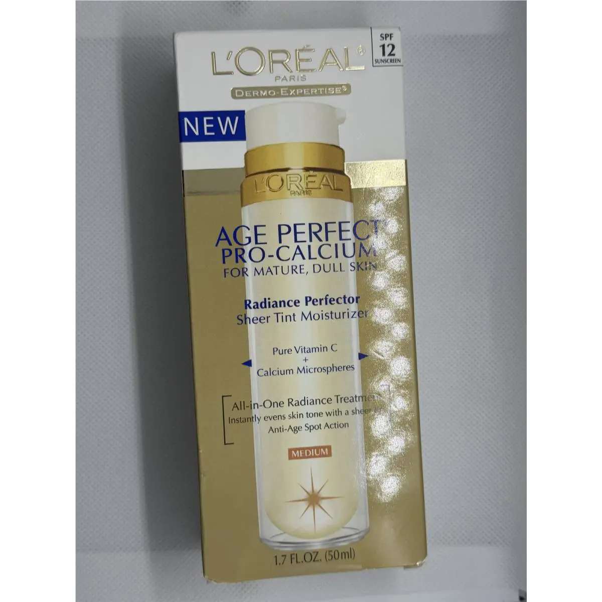 L`oreal Age Perfect Pro Calcium Radiance Perfector Sheer Tint Medium 1.7oz